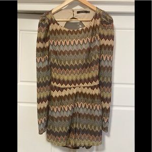 Ark & Co backless romper 1970s style pattern